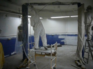 Peinture commerciale dans un garage - Peinture int�rieure - garage 